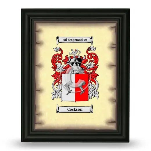 Cockson Coat of Arms Framed - Black
