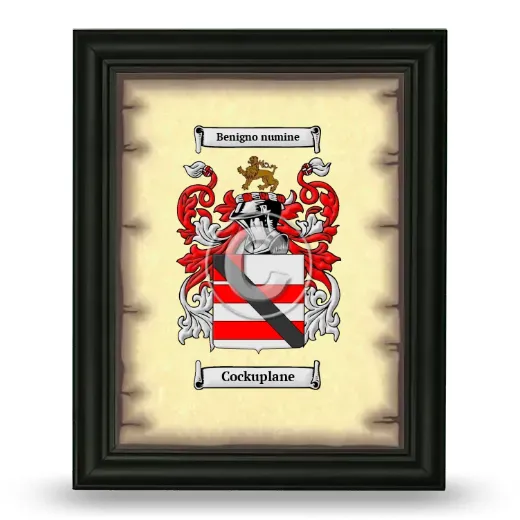 Cockuplane Coat of Arms Framed - Black