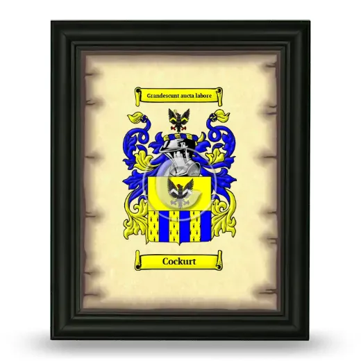 Cockurt Coat of Arms Framed - Black