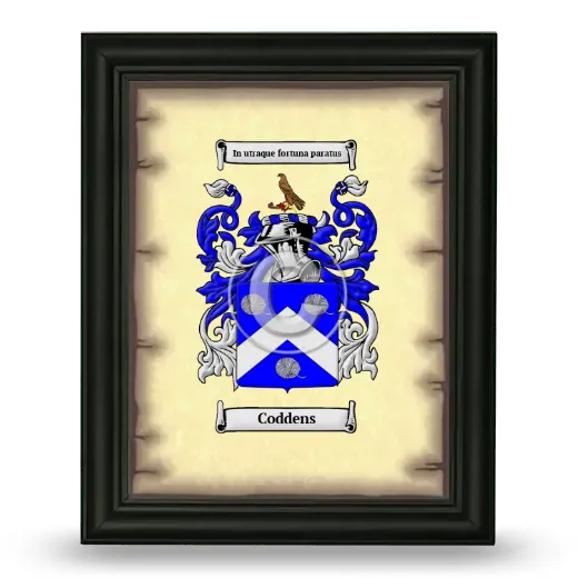 Coddens Coat of Arms Framed - Black