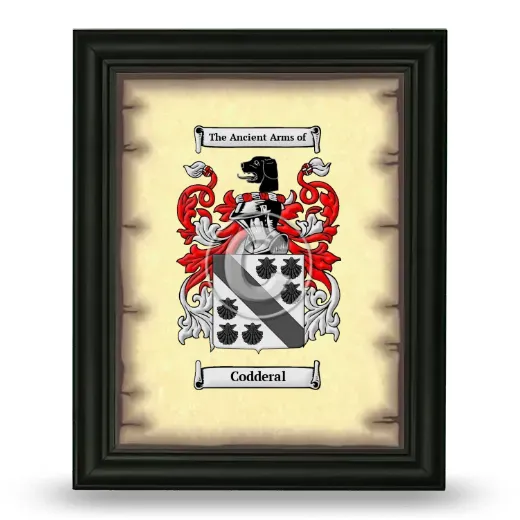 Codderal Coat of Arms Framed - Black