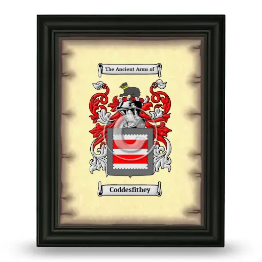 Coddesfithey Coat of Arms Framed - Black