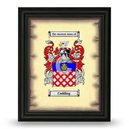 Codding Coat of Arms Framed - Black