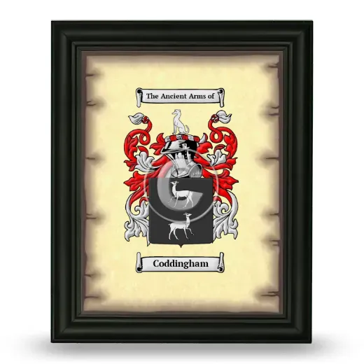 Coddingham Coat of Arms Framed - Black