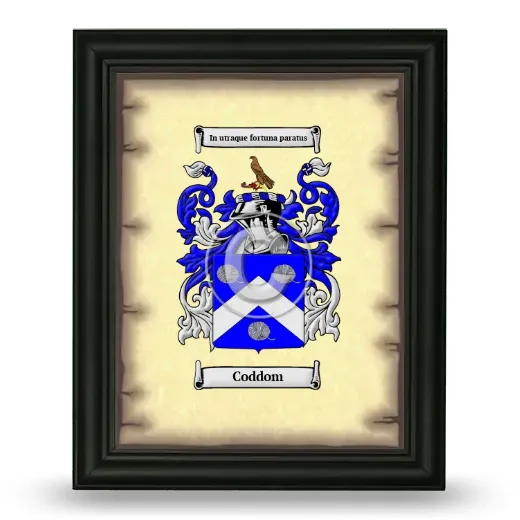 Coddom Coat of Arms Framed - Black