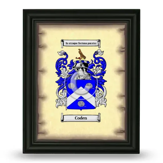 Coden Coat of Arms Framed - Black
