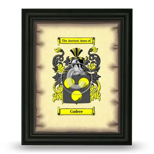 Codere Coat of Arms Framed - Black