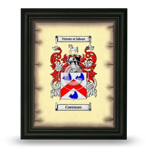Coerman Coat of Arms Framed - Black