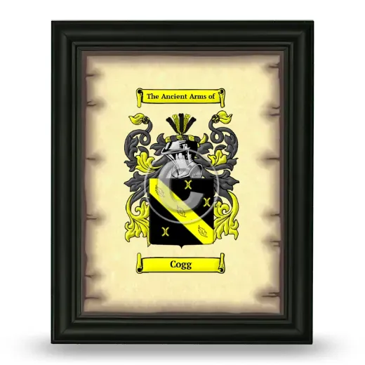 Cogg Coat of Arms Framed - Black