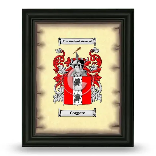 Coggere Coat of Arms Framed - Black