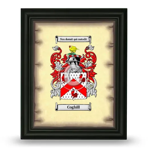 Coghill Coat of Arms Framed - Black