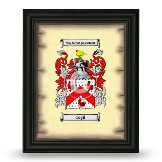 Cogil Coat of Arms Framed - Black