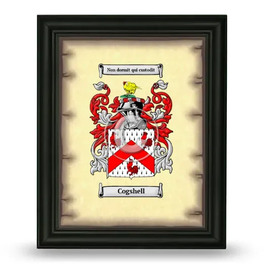 Cogshell Coat of Arms Framed - Black