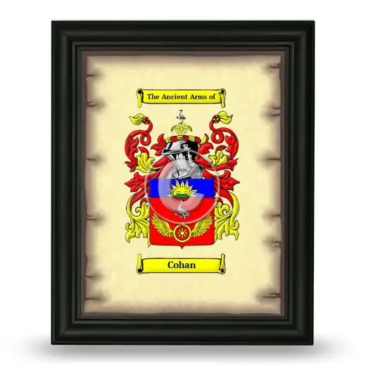 Cohan Coat of Arms Framed - Black