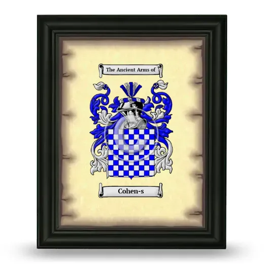 Cohen-s Coat of Arms Framed - Black