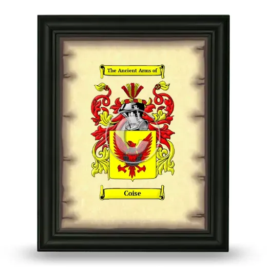Coise Coat of Arms Framed - Black