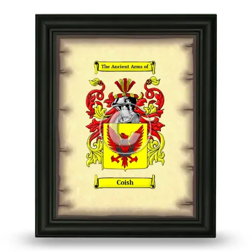 Coish Coat of Arms Framed - Black