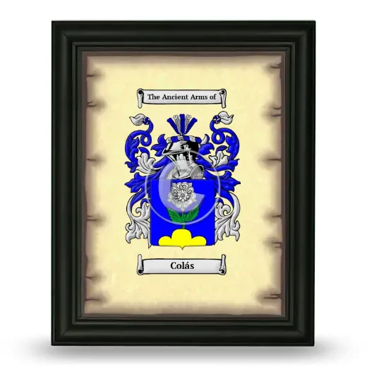 Colás Coat of Arms Framed - Black