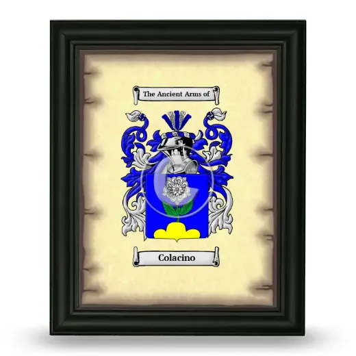 Colacino Coat of Arms Framed - Black