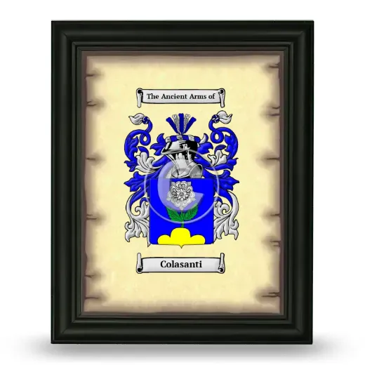 Colasanti Coat of Arms Framed - Black