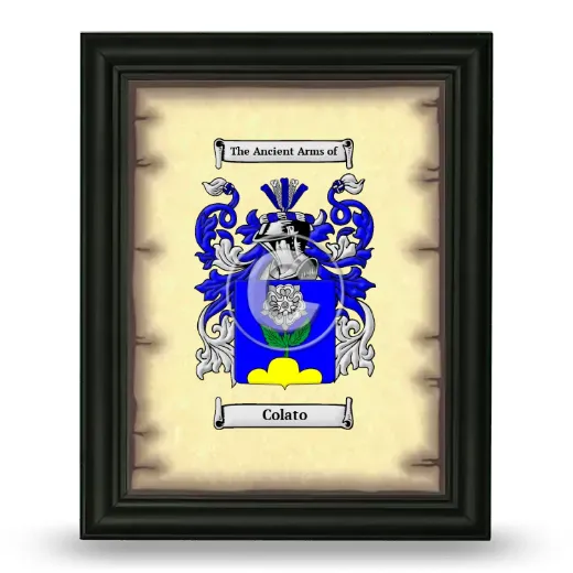 Colato Coat of Arms Framed - Black