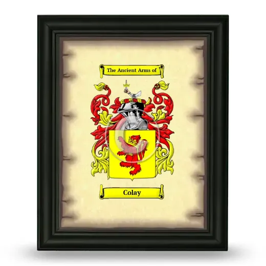 Colay Coat of Arms Framed - Black
