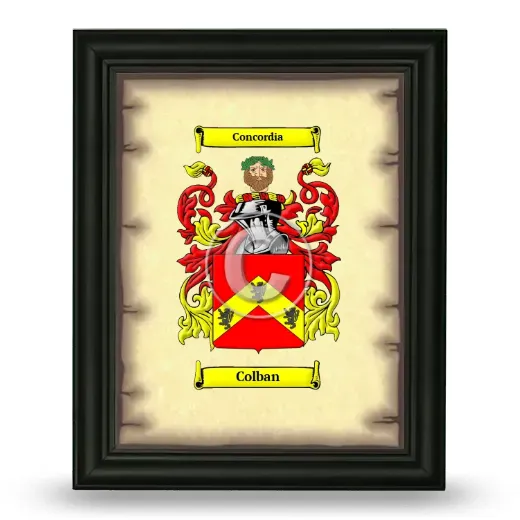 Colban Coat of Arms Framed - Black