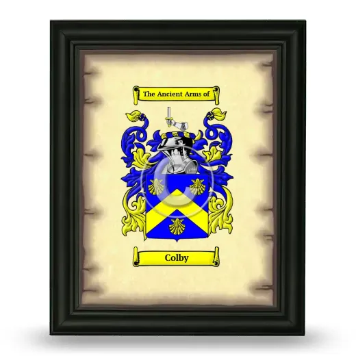 Colby Coat of Arms Framed - Black