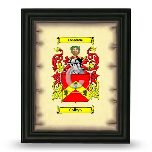 Colbyn Coat of Arms Framed - Black