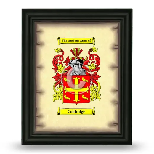 Coldridge Coat of Arms Framed - Black