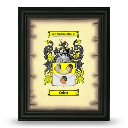 Colert Coat of Arms Framed - Black