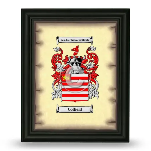 Colfield Coat of Arms Framed - Black
