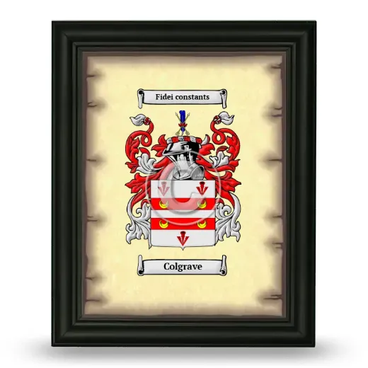Colgrave Coat of Arms Framed - Black