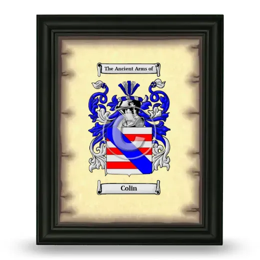 Colin Coat of Arms Framed - Black