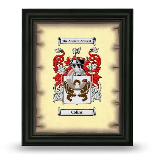 Colins Coat of Arms Framed - Black