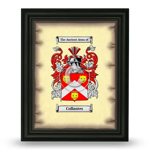 Collantes Coat of Arms Framed - Black