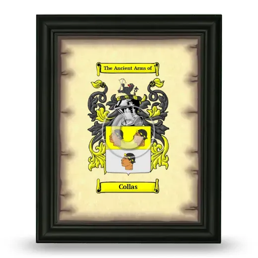 Collas Coat of Arms Framed - Black