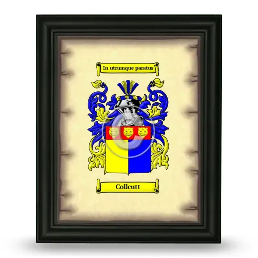 Collcutt Coat of Arms Framed - Black