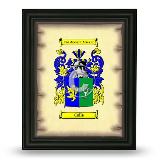 Colle Coat of Arms Framed - Black
