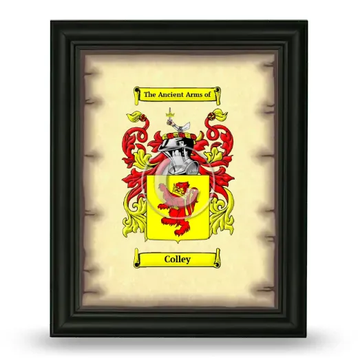 Colley Coat of Arms Framed - Black