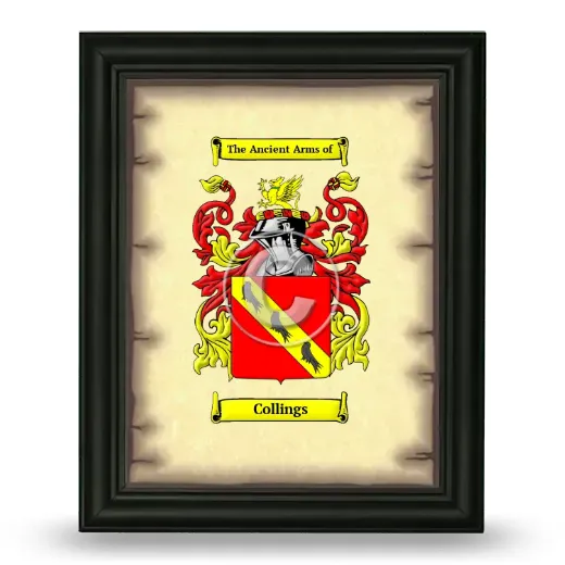Collings Coat of Arms Framed - Black