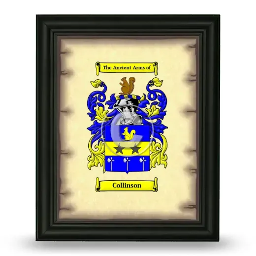 Collinson Coat of Arms Framed - Black