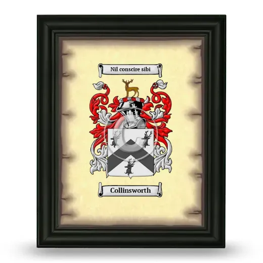 Collinsworth Coat of Arms Framed - Black