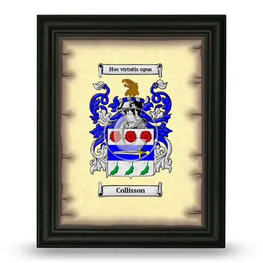 Collisson Coat of Arms Framed - Black