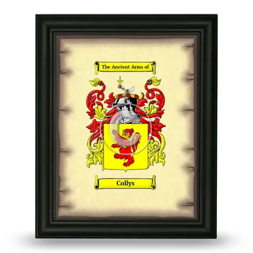 Collys Coat of Arms Framed - Black