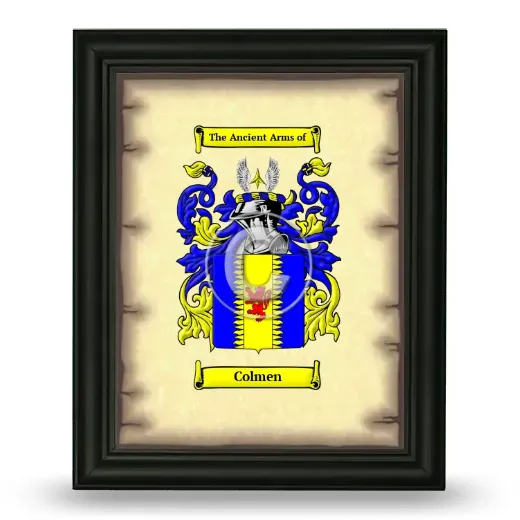 Colmen Coat of Arms Framed - Black
