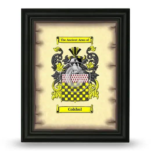 Colshul Coat of Arms Framed - Black