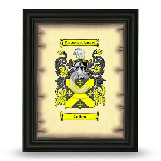 Colten Coat of Arms Framed - Black