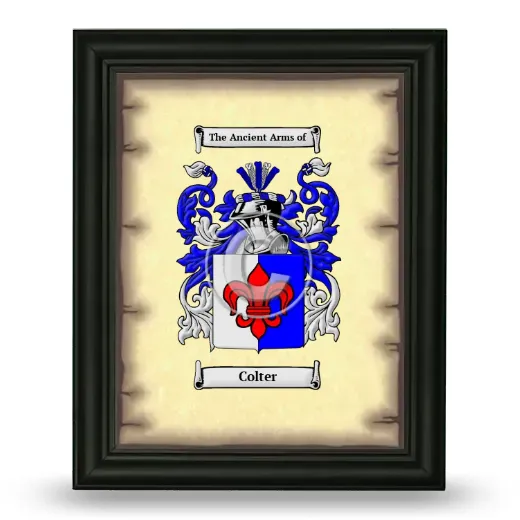 Colter Coat of Arms Framed - Black
