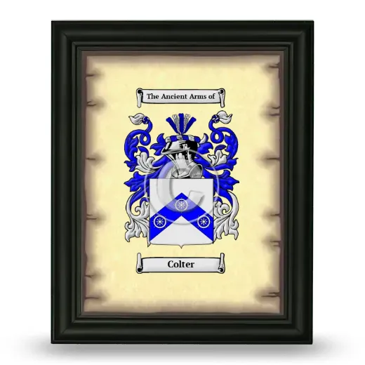 Colter Coat of Arms Framed - Black